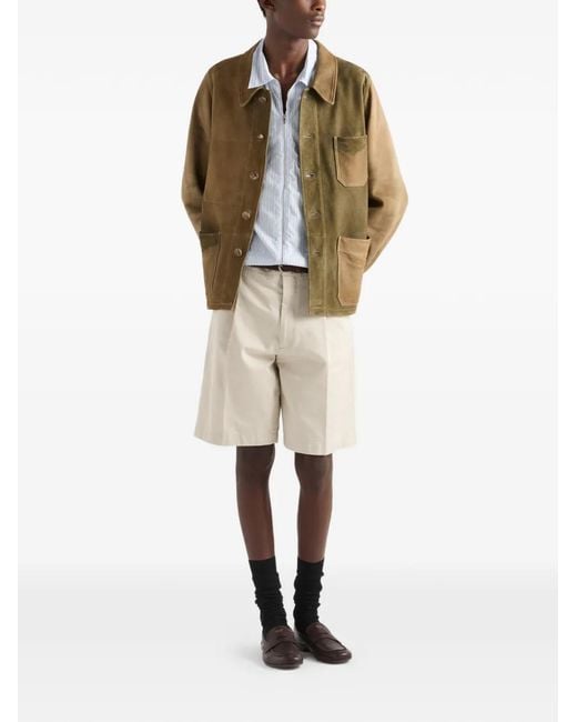 Prada White Cotton Bermudas for men