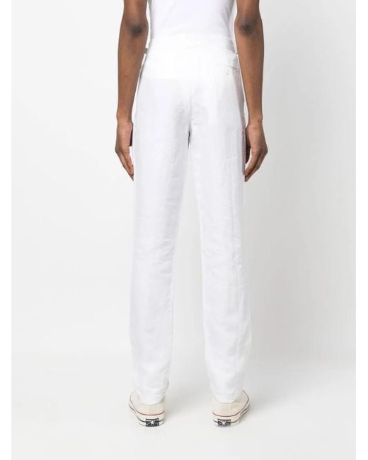Orlebar Brown White Griffon Linen Tailored Trousers for men