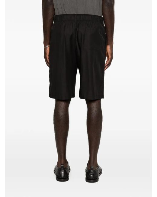 Our Legacy Black Leisure Elasticated-Waist Shorts for men
