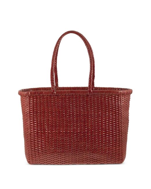 Dragon Diffusion Weave Woven-Design Shoulder Bag in Red | Lyst