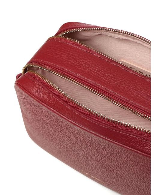 Coccinelle Mallory レザー ショルダーバッグ S Red