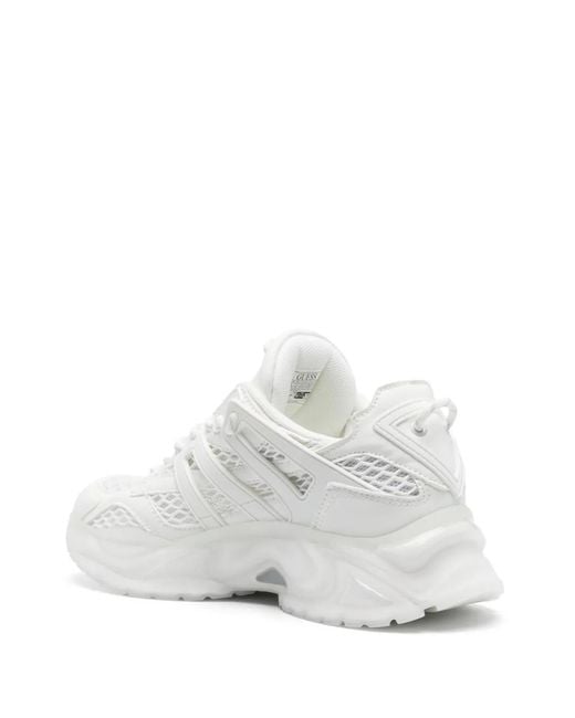 Guess White Mesh Sneakers