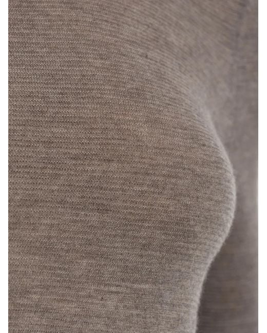 Lisa Yang Gray Carolyn Turtleneck Long-Sleeve Top