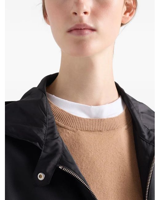 Prada Black Re-Nylon Hooded Jacket