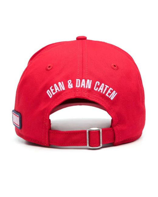 DSquared² Pink Logo-Patch Baseball Cap for men