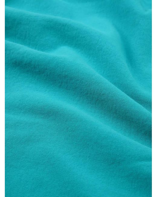 Sporty & Rich Blue Slogan-Print Crew-Neck Sweatshirt