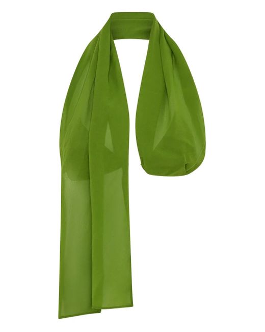 Christopher Esber Green Seidenoberteil mit Kettendetail