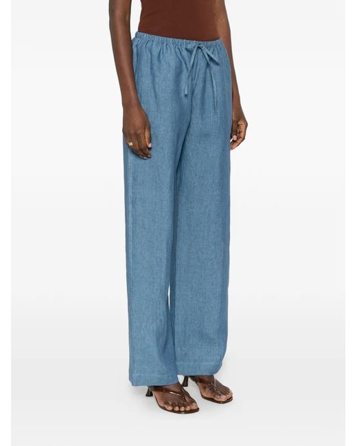 Rohe Blue Drawstring Palazzo Pants