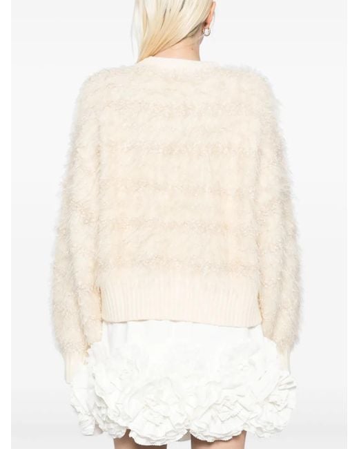 B+ AB クルーネック セーター Natural