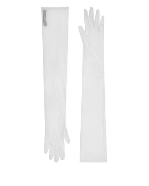 Dolce & Gabbana White Tulle Gloves