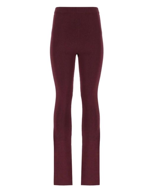Laneus リブ フレアパンツ Purple