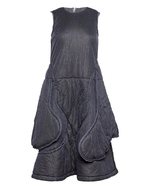 Comme des Garçons Blue Midikleid mit rundem Ausschnitt