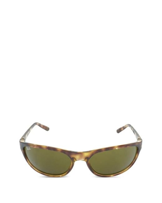 Ray-Ban Green Tortoiseshell-Effect Rectangle-Frame Sunglasses for men