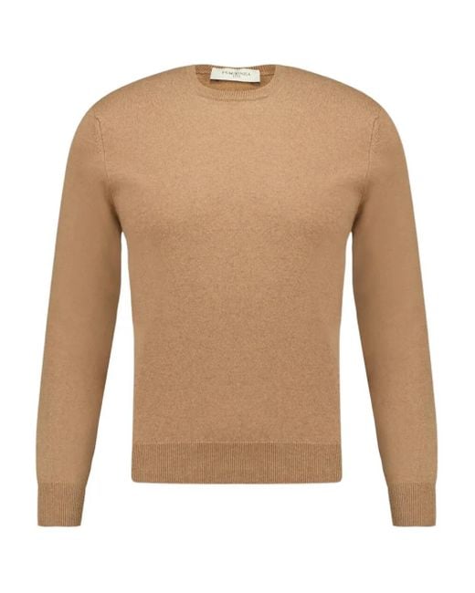 Piacenza Cashmere Natural Crew Neck Cashmere Sweater for men