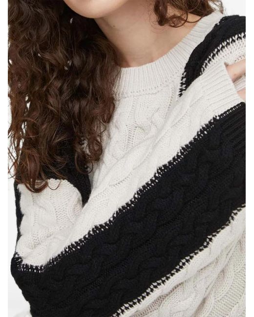 Pull En Maille Torsadée Herskind en coloris White