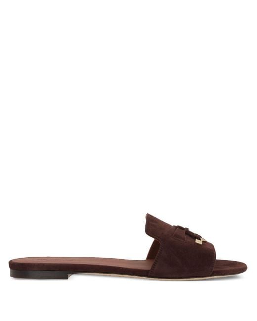 Loro Piana Brown Summer Charms Sandals