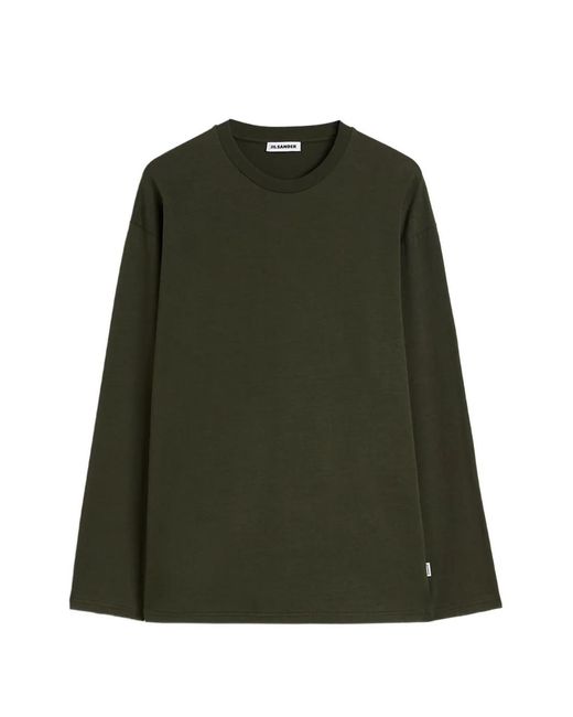 Jil Sander Green T-Shirt À Manches Longues for men