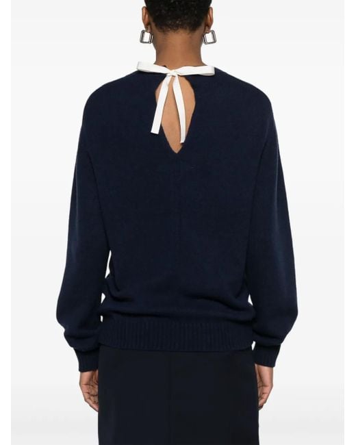 Carven タイバック セーター Blue