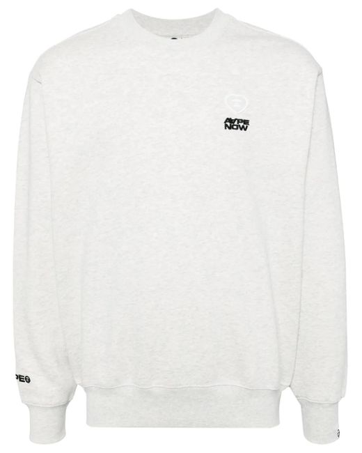 Sweat À Patch Logo Aape By A Bathing Ape pour homme en coloris White