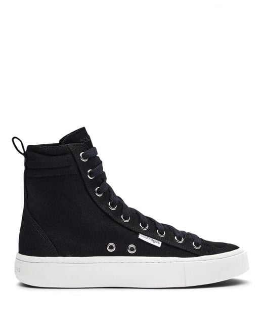 Courreges Black Panelled Canvas Sneakers