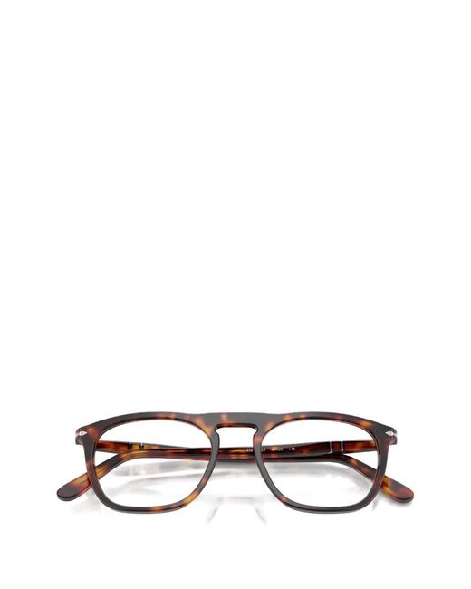 Persol Brown Eckige Brille