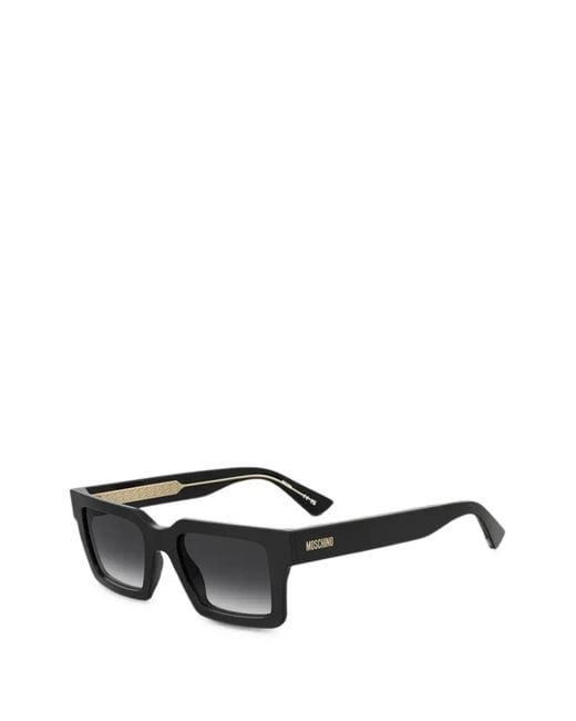Moschino Black Rectangle-Frame Sunglasses