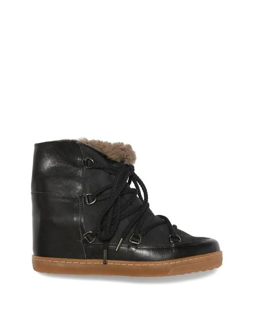Isabel Marant Red Lace Up Boots