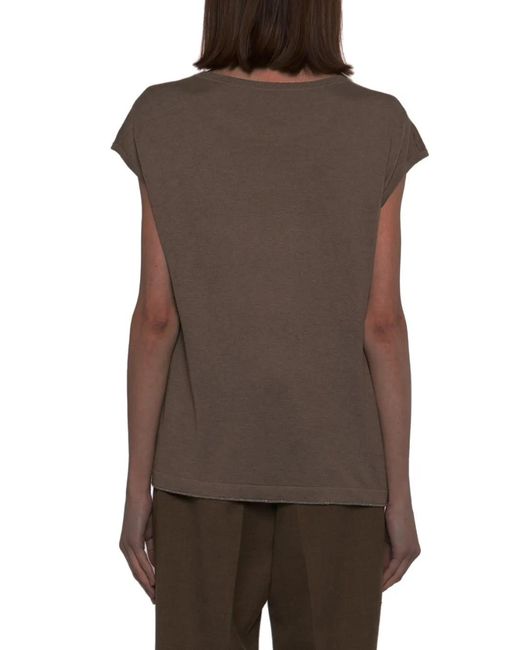 N.Peal Cashmere Natural Sleeveless Knit Top