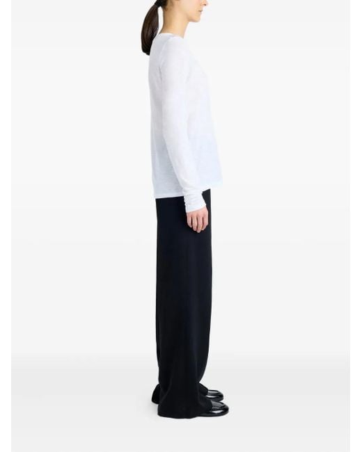 Proenza Schouler White Long-Sleeve Jersey T-Shirt