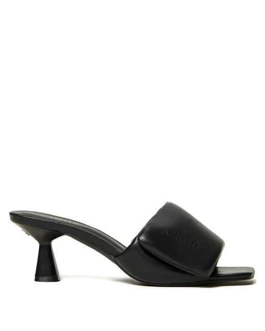 Twinset Black Padded-Upper Heeled Sandals