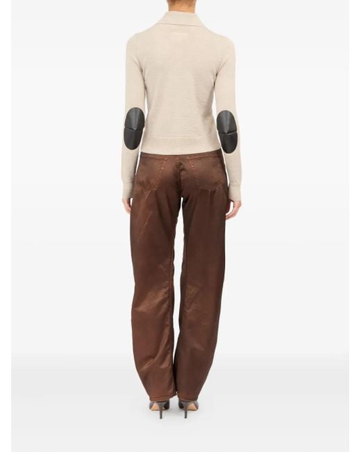 MM6 by Maison Margiela Natural Spread-Collar Cardigan