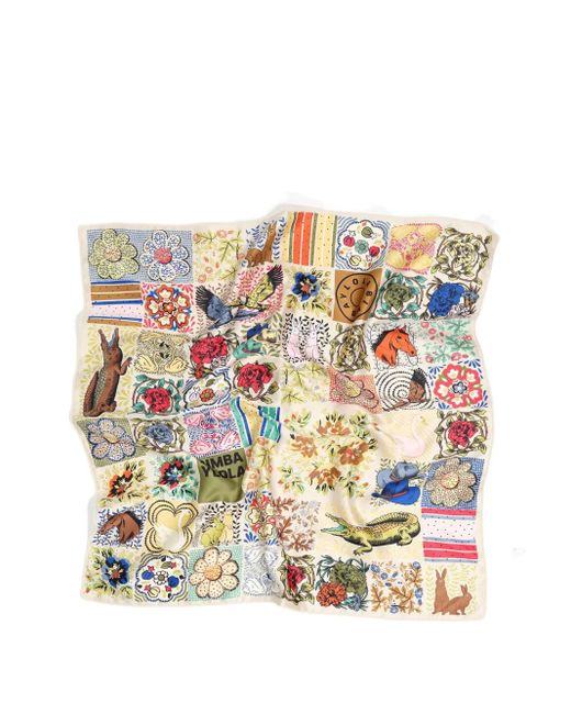 Bimba Y Lola White Schlüsselanhänger Im Patchwork-Design