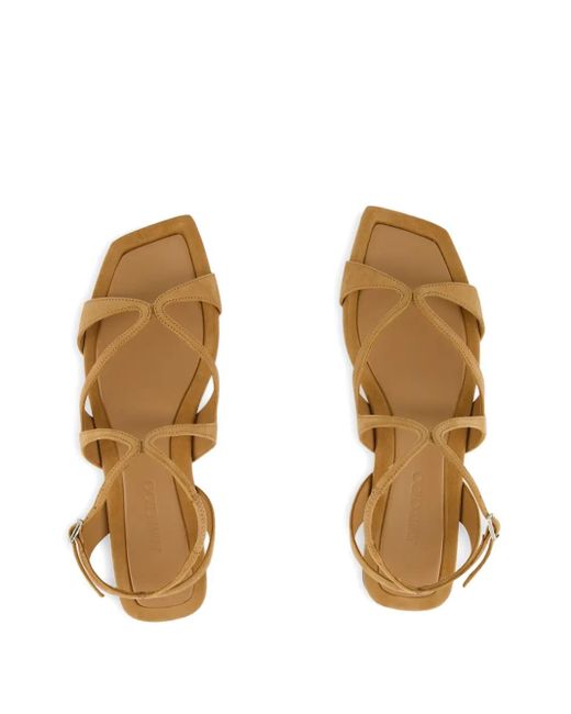 Jimmy Choo Brown Flache Ayla Sandalen mit Riemen