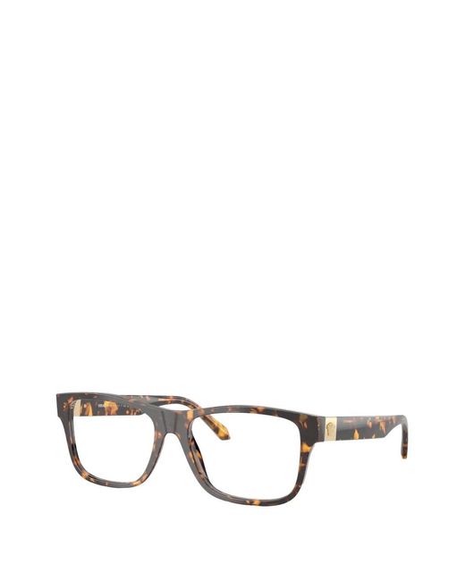 Versace Brown Rectangle-Frame Glasses for men