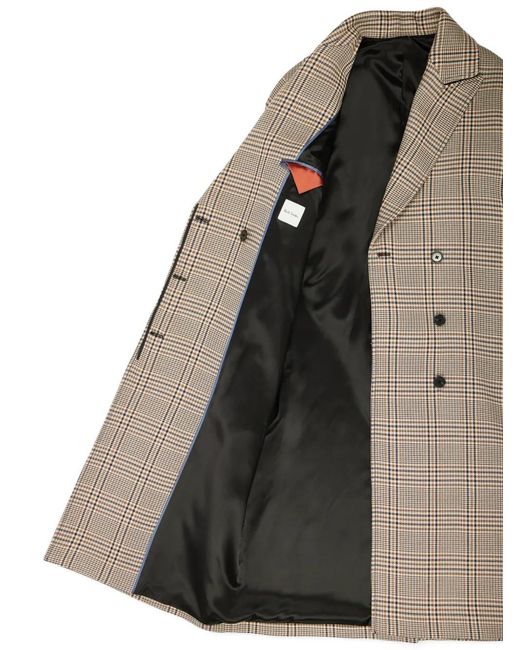 Paul Smith Natural Check-Belted Coat