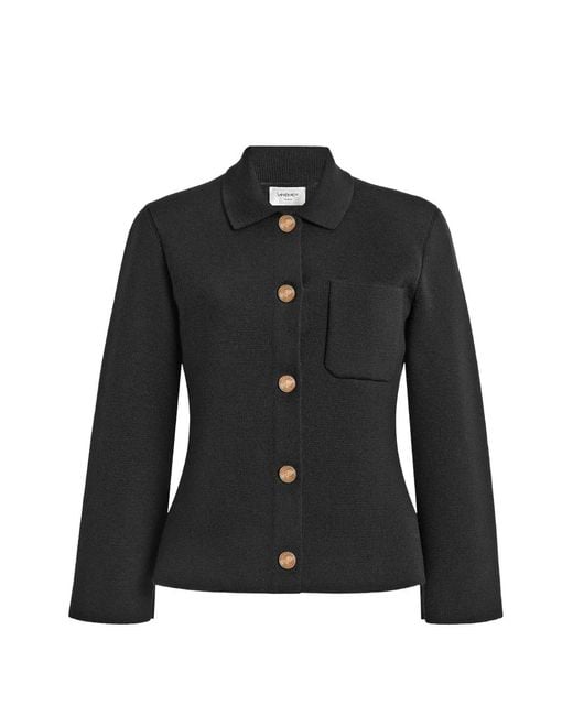Saint Laurent Black Polo Cardigan