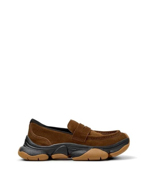 Camper White Karst Suede Loafers