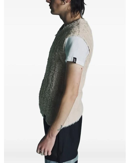 Martine Rose Gray Sleeveless Cardigan for men