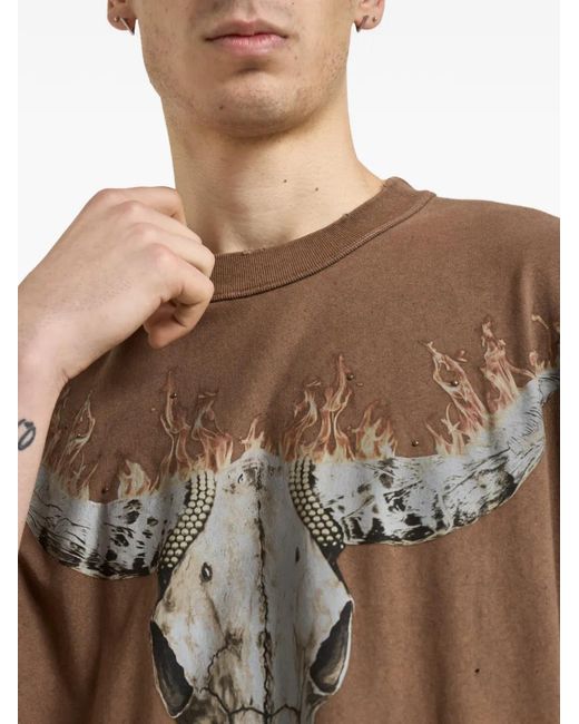 Represent Brown T-Shirt À Imprimé Graphique for men