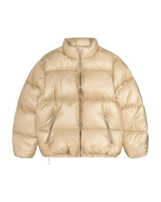 Stussy Natural Zipped Puffer Jacket for men
