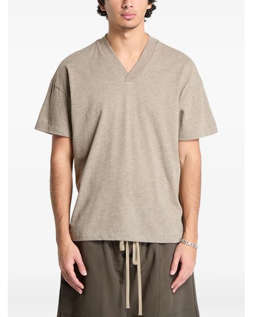 Fear Of God Drie T-Shirts Met Korte Mouwen En V-Hals in het Natural voor heren