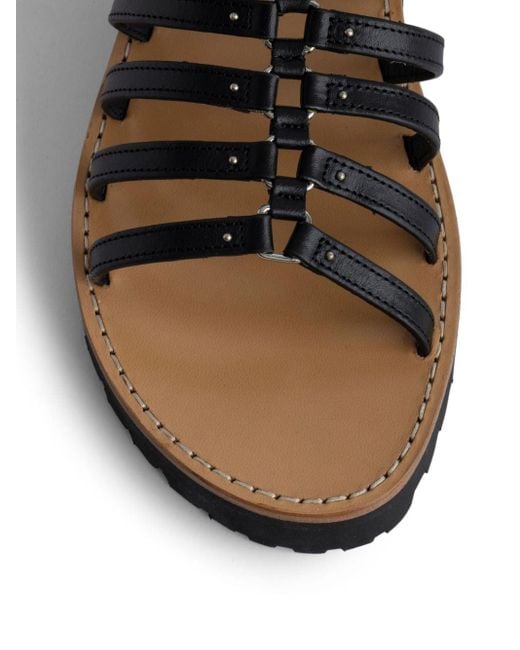 Zadig & Voltaire Black Joe Stud-embellished Leather Sandals