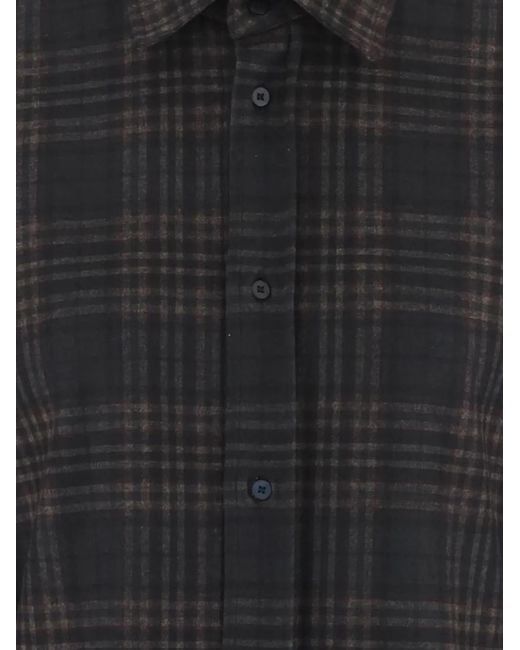 DARKPARK Black Check-Pattern Button-Down Shirt