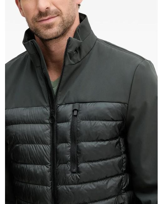 Geox Black Spherica Zip Quilted Jacket for men