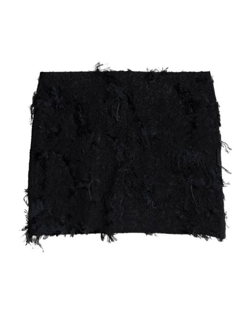 Samsøe & Samsøe Black Samajsan Frayed Mini Skirt