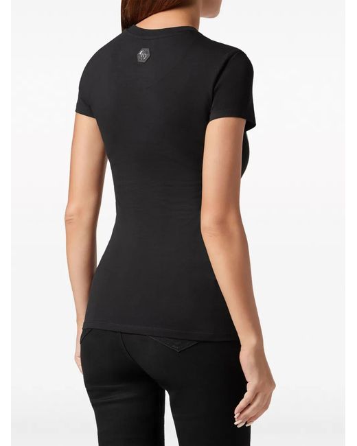 Philipp Plein Black Pure Crystal-Embellished T-Shirt
