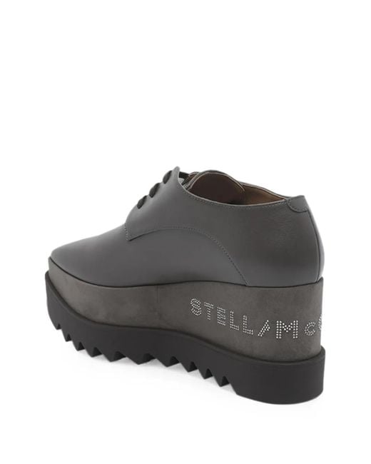 Stella McCartney Gray Elyse Platform Lace-Up Derby Shoes
