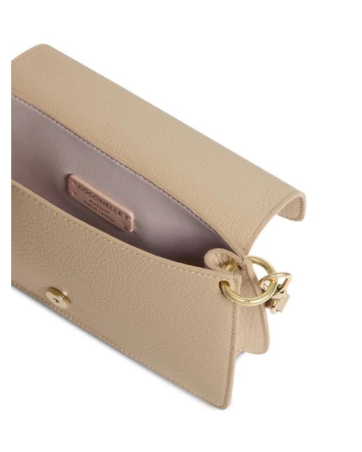 Coccinelle Natural Small Magnet-Fastening Shoulder Bag