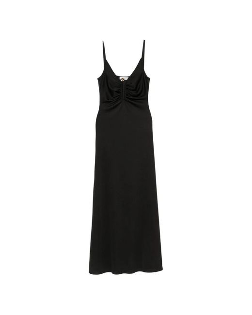 Christopher Esber Black Ruched Cut-Out Maxi Dress