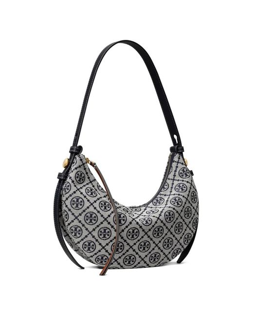 Borsa A Spalla Romy Half Moon di Tory Burch in Gray